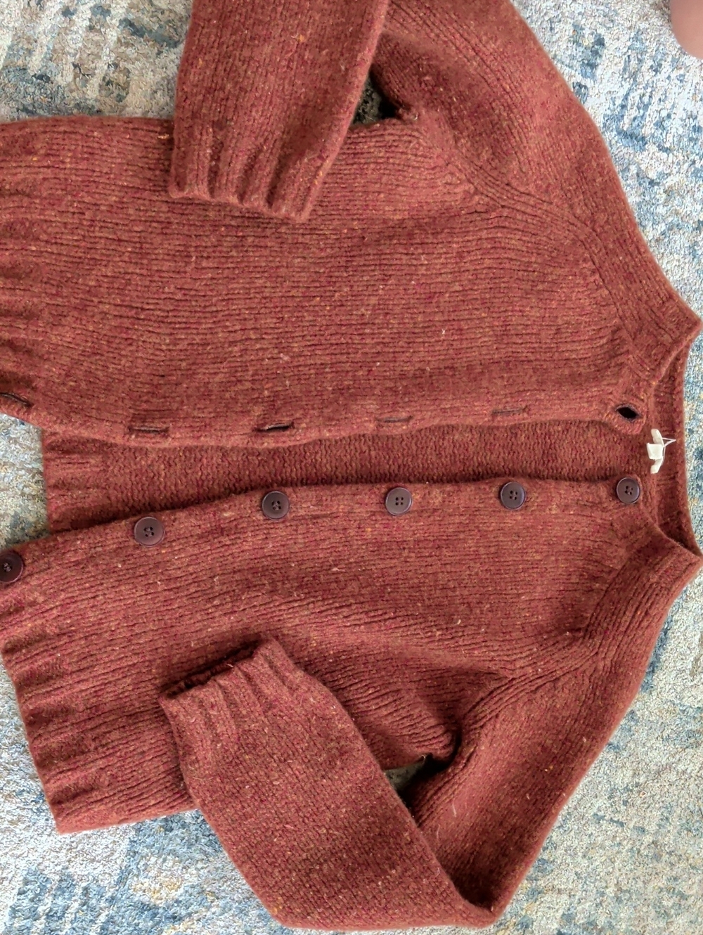 Sisken Marled Rust Button-Front Cardigan